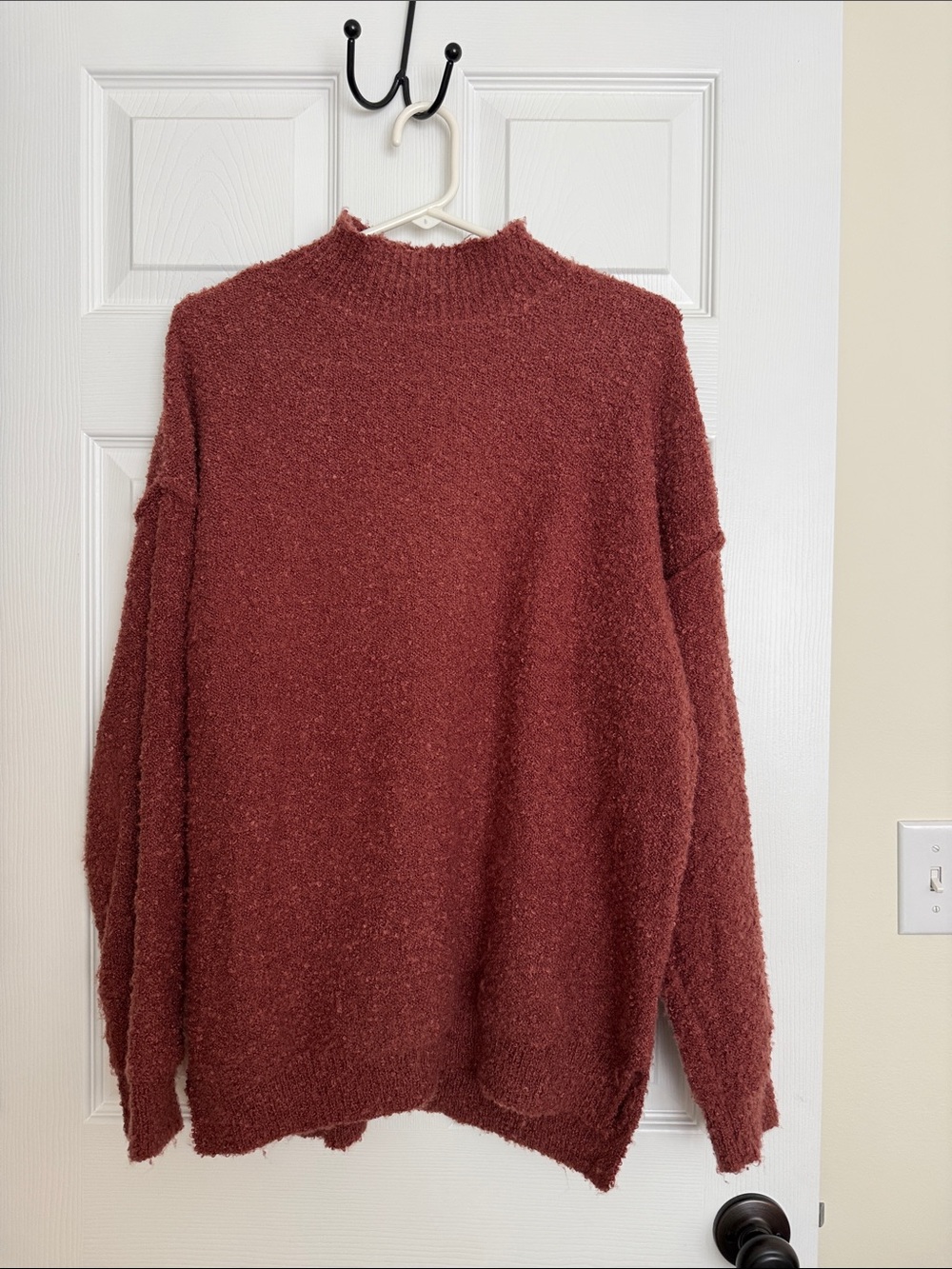 Altar'd State Rust Textured V-Neck Sweater